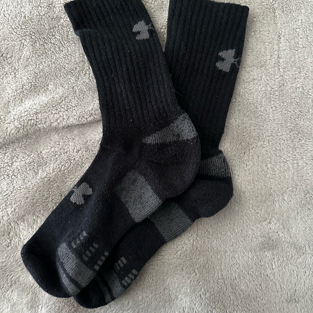 Under Armour Black and Gray Athletic Socks